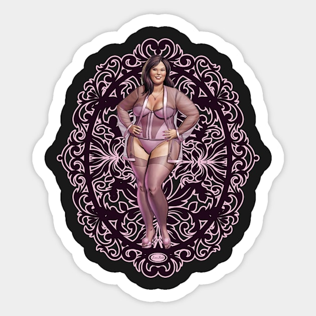 Toil Girl Curves Sticker by Big Sexy Tees